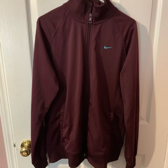Nike Sweaters - Nike Zip-up Sweater Bugandy color